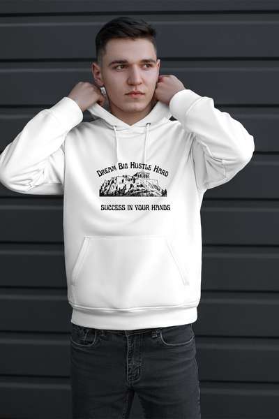 Man wearing a custom hoodie by professional hoodies manufacturer