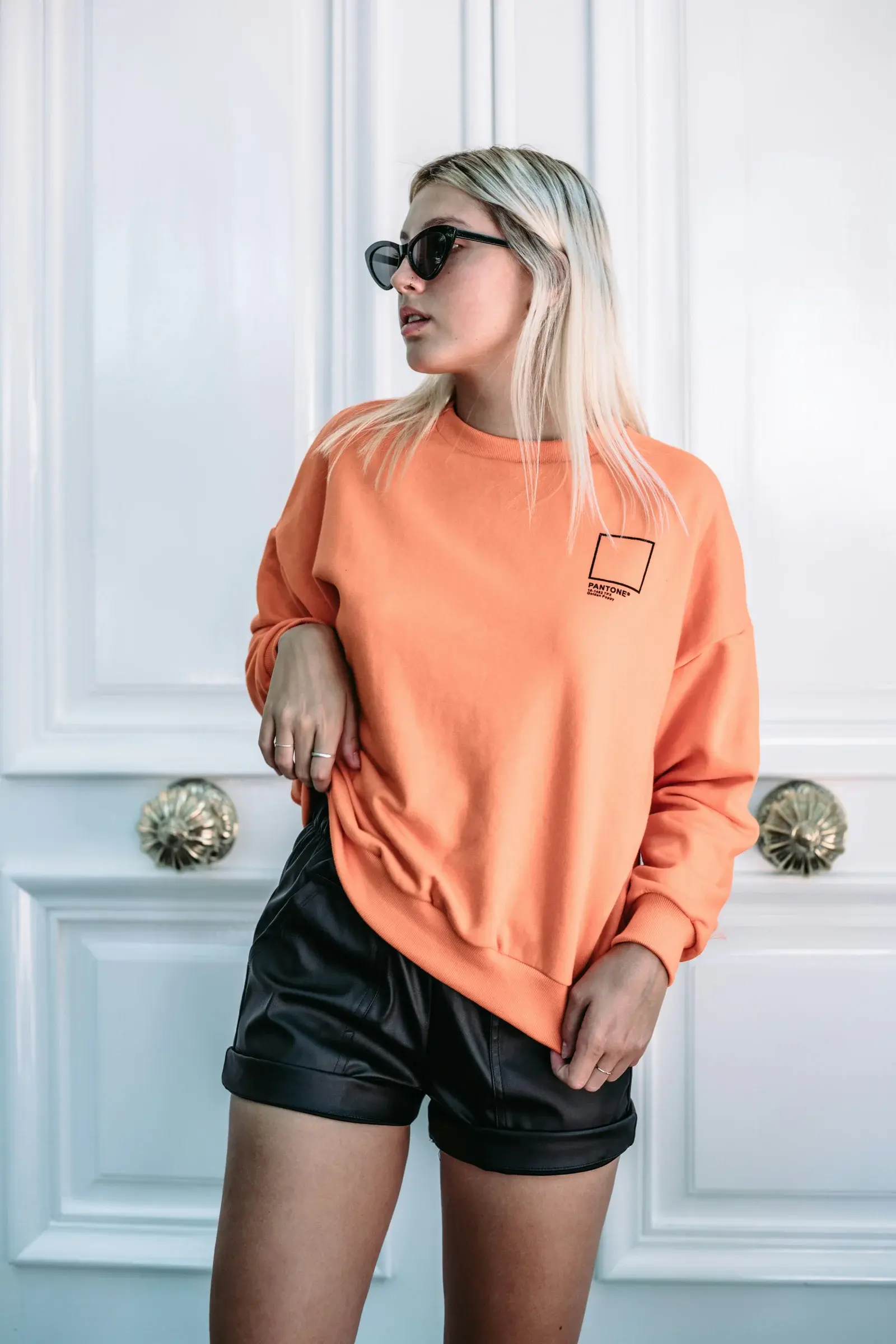 Man wearing a custom sweatshirt